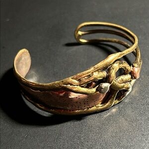 Brass Copper Free Form Cuff